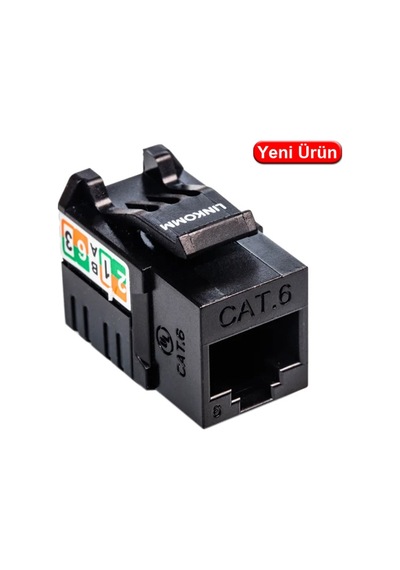 Lınkomm 34920 Cat6a 50u 90 Derece Keystone Jack Siyah