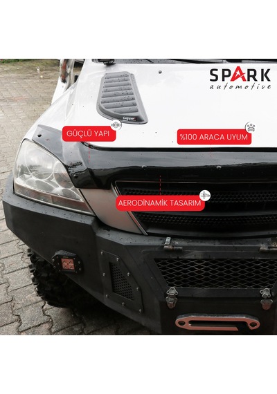 Kia Sorento 2002-2006 Yılları Arası Uyumlu Kaput Rüzgarlığı 4mm Siyah