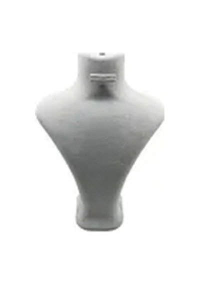 Yerli Üretim Londra Model Süet Kumaş Gri Renk 28/ 22 Cm Takım Kolye-küpe-yüzük Sergileme Mankeni Çok Renkli
