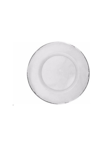 Porland Moon Gümüş 33cm Rim Cam Supla Beyaz