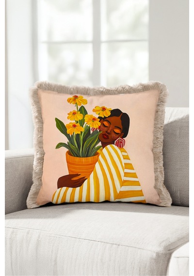 Boho Çiçekli Kadın Figürlü Saçaklı Yastık Kılıfı-sanatsal Floral Pudra Vizon Püsküllü Kırlent Kılıfı Kadim Lagün Saten Boho Çiçekli Kadın Figürlü Saçaklı Yastık Kılıfı-sanatsal Floral Pudra Vizon Püsküllü Kırlent Kılıfı Kadim Lagün Saten