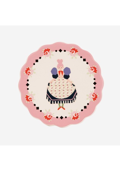 Cath Kidston Pembe Mantar Bardak Altlığı 10 Cm