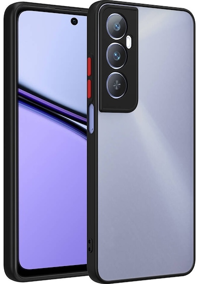 Zore Realme C65 4g Kılıf Msra Hux Kapak - Siyah Siyah