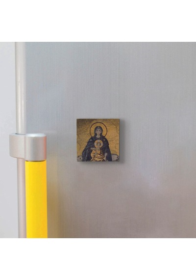 Ayasofya- Hz. Meryem Ve İsa Mozaiği Baskılı Taş Magnet 5x5