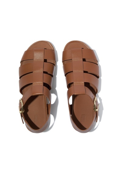 C15 Deep Tan Sandalet Kadın A4b-001/c15 Fitflop Gracıe Leather Fısherman Sandals