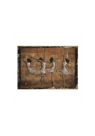 Bedeko Balerinler Dekoratif Ahşap Tablo 50cm X 70cm