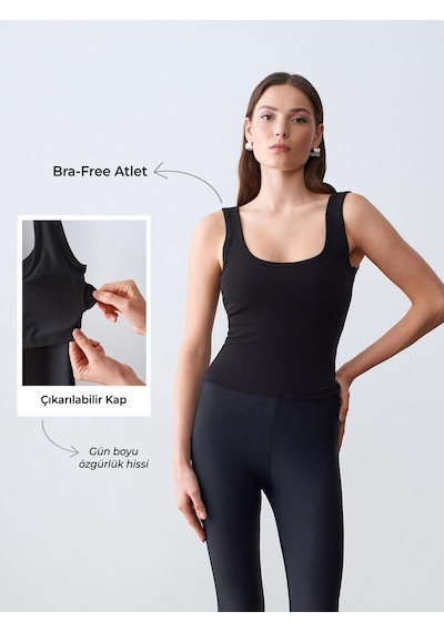 Dilvin 32807 Bra-free Atlet-siyah-15319