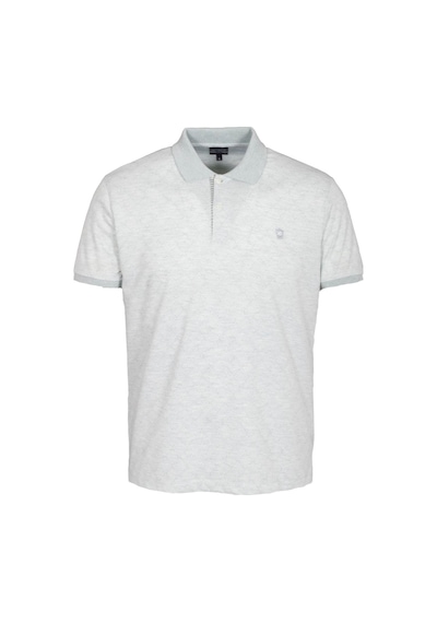 Erkek Polo Yaka Tişört Yeşil Dokulu Slim Fit Ribanalı Kol T-shirt Ncs Jeans 1250-mavi Mavi