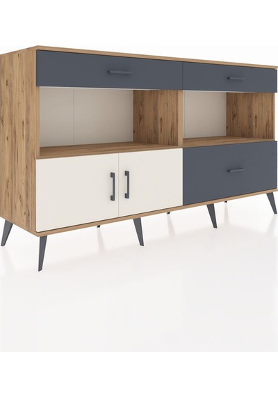 Hyperion Konsol 2 Raflı 3 Çekmeceli 2 Kapaklı 176x44x99 Çam-aytaş Çam-aytaşı/antrasit Hyperion Konsol 2 Raflı 3 Çekmeceli 2 Kapaklı 176x44x99 Çam-aytaş Çam-aytaşı/antrasit