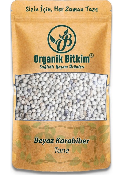 Organik Bitkim Beyaz Karabiber Tane 500 G