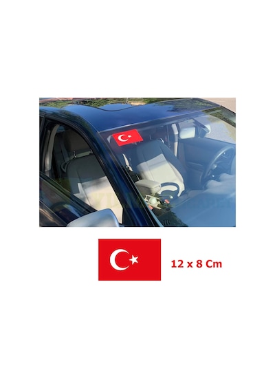 Türk Bayrağı Ön Cam Oto Sticker Araba Yapıştırma Etiket Çıkartma