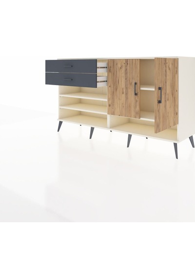 Hyperion Konsol 4 Raflı 2 Çekmeceli 2 Kapaklı 176x44x99 Aytaşı-ça Aytaşı-çam/antrasit Hyperion Konsol 4 Raflı 2 Çekmeceli 2 Kapaklı 176x44x99 Aytaşı-ça Aytaşı-çam/antrasit