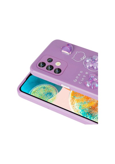 Galaxy A32 4g Kılıf Kabartma Figürlü Parlak Zore Toys Silikon Kapak Beyaz