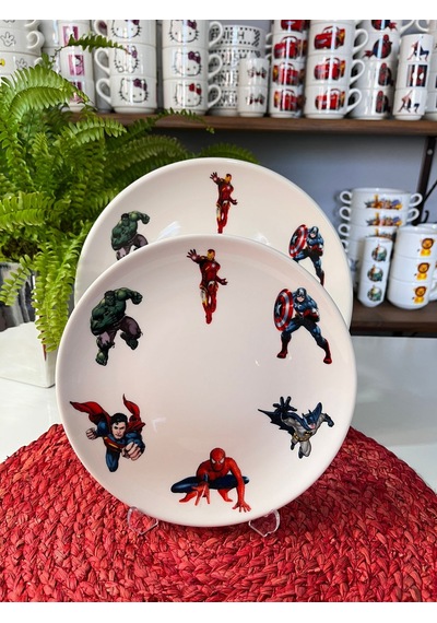 6 Parça Süper Kahramanlar Avengers Model Çocuk Bebek Yemek Takımı Çok Renkli