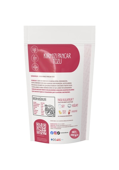 Kırmızı Pancar Tozu 250 Gr - %100 Doğal Katkısız Koruyucusuz Öğütülmüş Kırmızı Pancar Tozu Diğer
