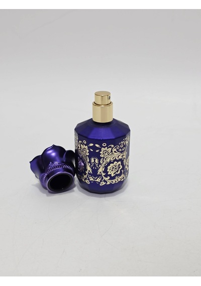Desenli Doldurulabilir Parfüm Şişesi 50ml Mor - 003