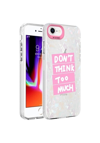Apple Uyumlu iPhone 8 Kılıf Mermer Desenli Zore Marbello Kapak Pembe