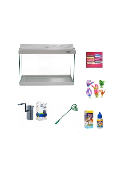 Kanki Pet 30 Cm Akvaryum Hazır Set 3018 Beyaz