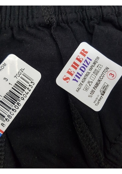 Siyah %100 Pamuklu 5 Adet Erkek Slip Külot Siyah