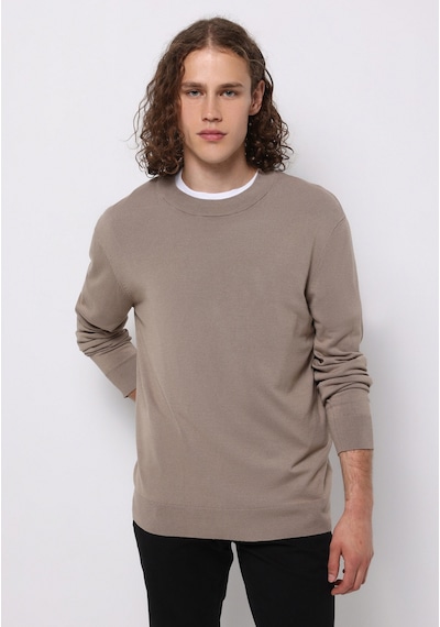 Colin's Colins Regular Fit Yuvarlak Yaka Jakarlı Erkek Bej Kazak Cl1076884 Q1.v1 Beı Bej