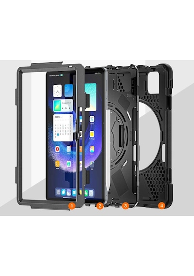 Xiaomi Uyumlu Pad 6 Defender Zırhlı Tam Koruma Silikon