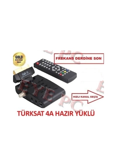 EYEPC Lcd Tv Uyumlu Mini Scart Uydu Alıcısı Kanallar Hazır Tak Çalıştır