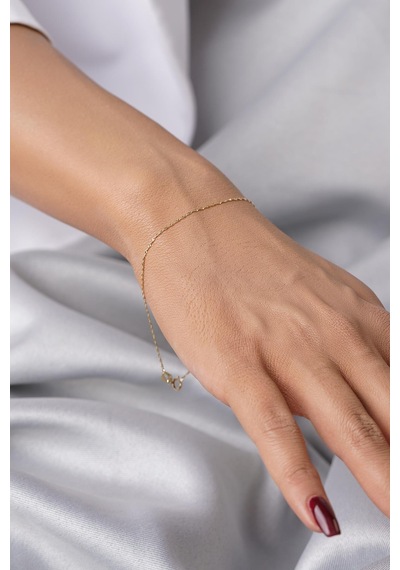14 Ayar Altın Baby Singapur Zincir Bileklik 0.75 Mm Sarı Altın