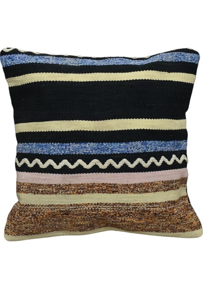 Zehra Abla Halı Yeni El Dokuma Dekoratif Kilim Kırlent Yastık Kılıfı 6749 Çok Renkli