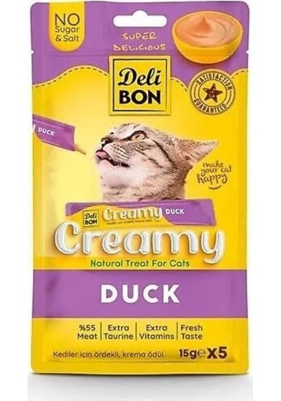 Delibon Creamy Ördekli 5x15 Gr Krema Kedi Ödül Maması