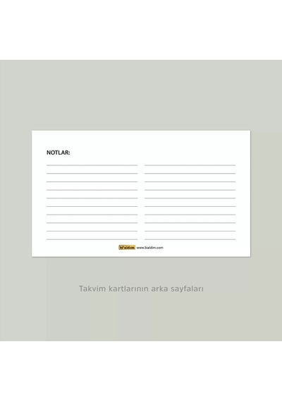 Boho Renk Aylık Planlama Masa Takvimi, 2027 Takvim, Minimalist Fonksiyonel Takvim - Siyah Renk