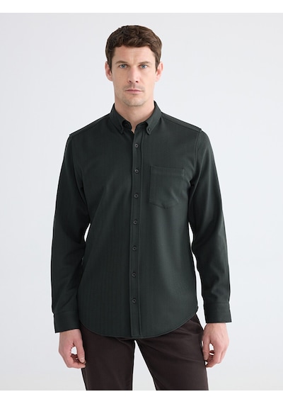 Lcwaıkıkı Classic Yeşil Regular Fit Erkek Gömlek