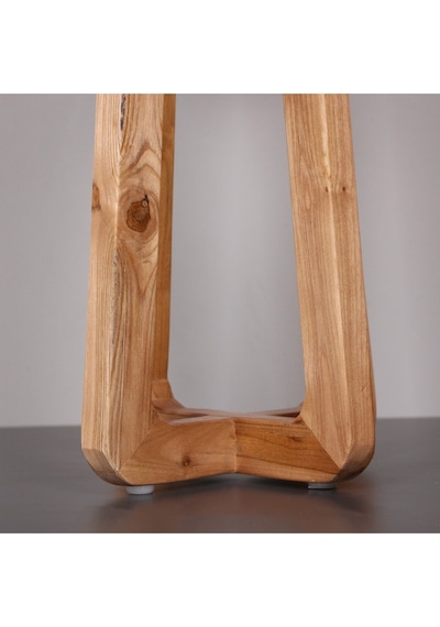 Nurıa Fosil Ağaç & Teak Sehpa 30x50x27 Cm Bej