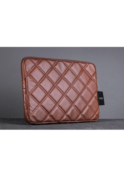 Laptop Çantası / Kılıfı Kapitone Tarzı Suni Deri Iç Ölçüleri: 24.5 X 34.5 Cm Taba Çok Renkli