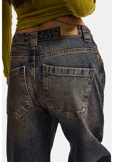 Kadın T.kot Rengi 2w6-64 Crop Barrel Fit Özel Tasarım Denim Jean
