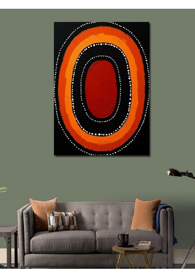 Kanvas Tablo Aborjin Renkli Soyut Sanat 100cmx140cm