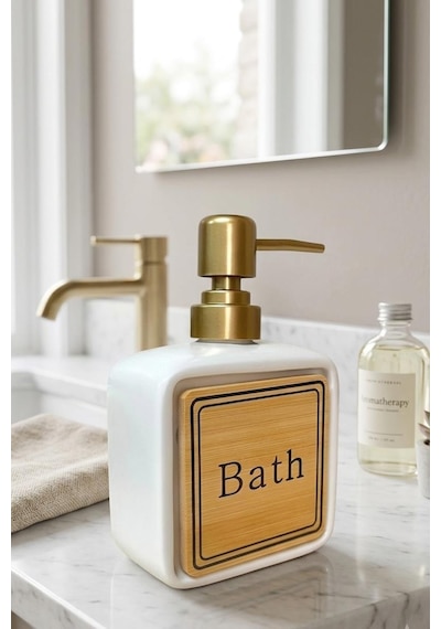 Porselen Sıvı Sabunluk 350ml Bath Beyaz 48392