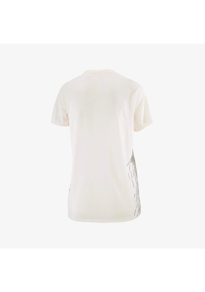 Salomon Sense Aero Gfx Kadın Koşu Tişört Whisper White Lc2698900 Krem