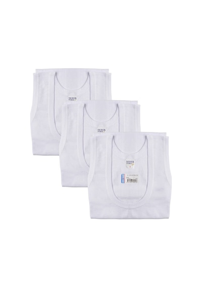 3'lü Beyaz Erkek Penye Atlet 001