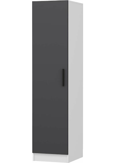 Minar Kale 1 Kapaklı Dolap Beyaz - Antrasit 210cm