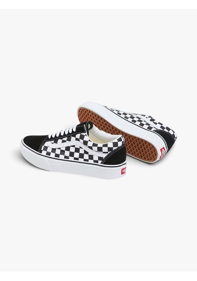 Vans Ua Old Skool Platform Uniseks Siyah Spor Ayakkabı - Vn0a3b3u Siyah/beyaz