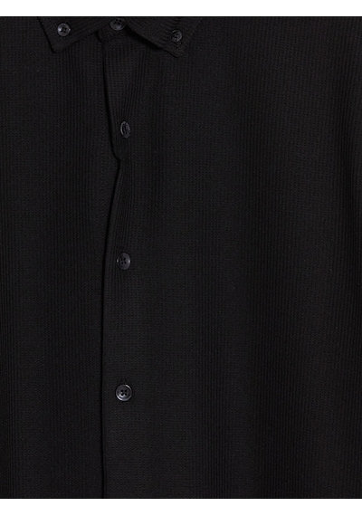 Lcw Vision Siyah Slim Fit Erkek Dokulu Gömlek