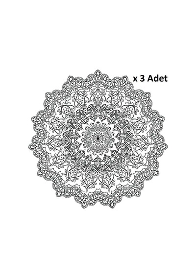 Bigpoint Baskılı Pres Tuval 30x30cm Mandala X 3 Adet