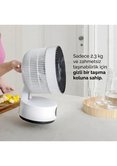 Meaco Sefte 8" Bataryalı Ultra Sessiz Masaüstü Vantilatör Uyku Modlu Ve Enerji Tasarruflu Serinletici Fan
