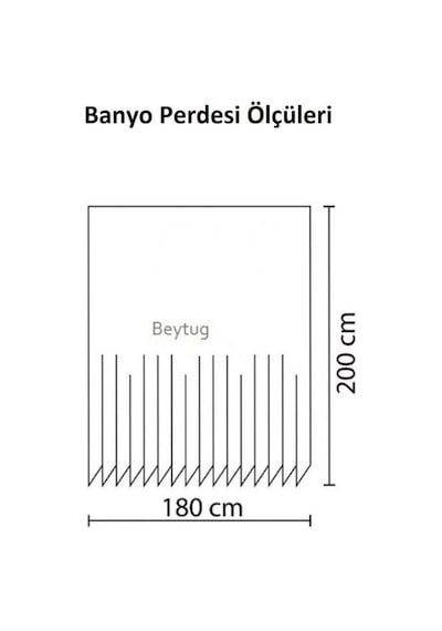 Polyester Kumaş Mermer Desen Siyah Banyo Perdesi Siyah Askı Aparatı Hediyeli C-halkalı Duş Perdesi Diğer