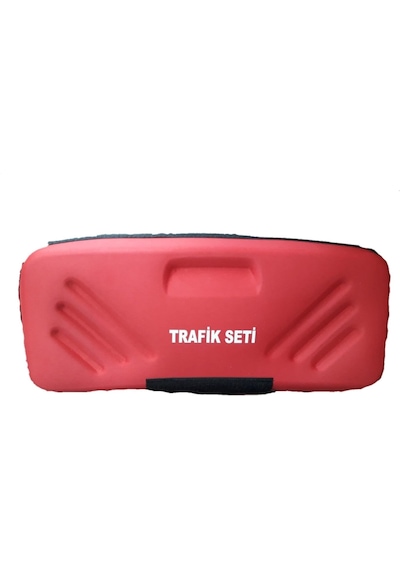 Çantalı Kırmızı Lüx Trafik Seti Tüvtürk Uyumlu Eva Trafik Seti