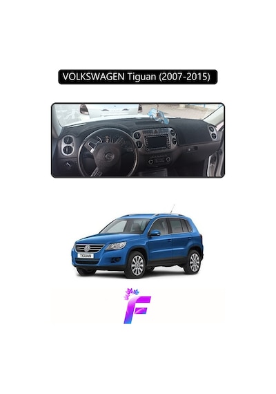 Volkswagen Tiguan 2007-2015 Uyumlu Torpido Örtüsü Yansıma Önleyici Hızlı Ve Kolay Montaj L12