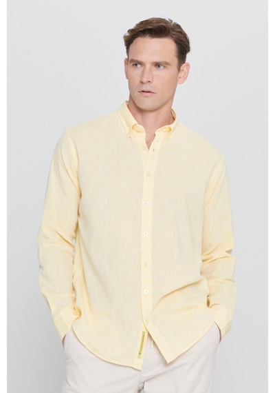AC&Co / Altınyıldız Classics Erkek Sarı Comfort Fit Rahat Kesim Düğmeli Yaka Casual Keten Gömlek 4A2022200085SARL Sarı AC&Co / Altınyıldız Classics Erkek Sarı Comfort Fit Rahat Kesim Düğmeli Yaka Casual Keten Gömlek 4A2022200085SARL Sarı