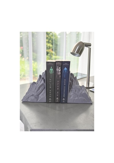 Ağır Dağ Kitap Tutucu Desteği Gri İkili Dolgulu Raf Aksesuar 1.5 Kg