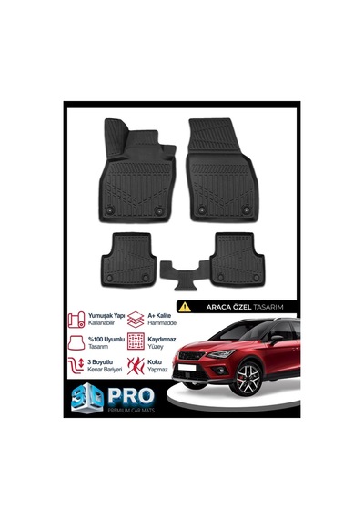 Seat Arona 3d Havuzlu Paspas 2017 2018 2019 2020 2021 2022 2023 2024 2025 2026 Model
