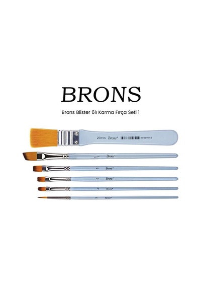 Brons Blister 6Lı Karma Fırça Seti 1